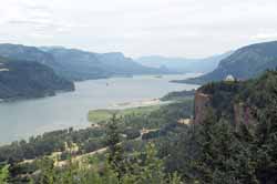 Columbia River Gorge, Looking East past Crown Point