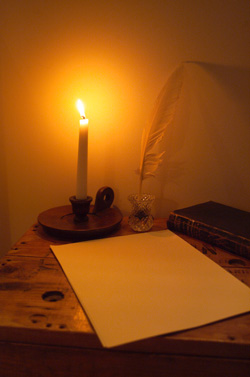 Candle Lit Writing Table