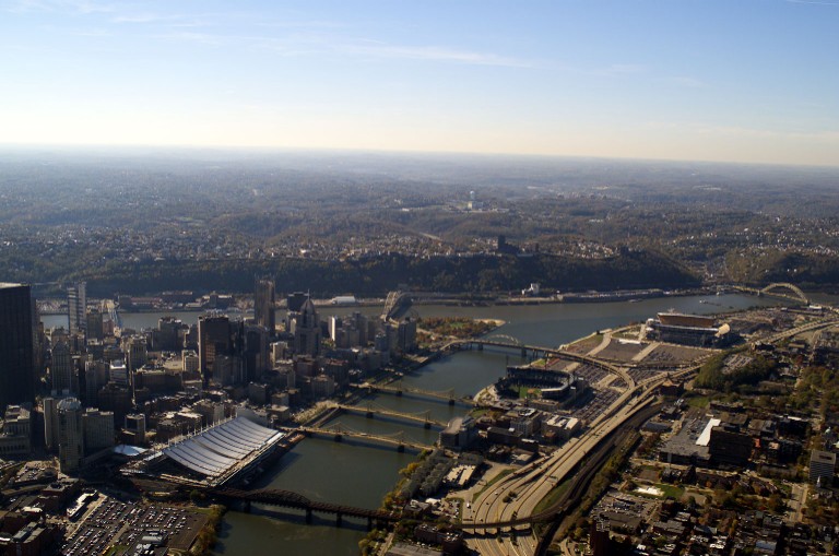 Pittsburgh, PA from the Air